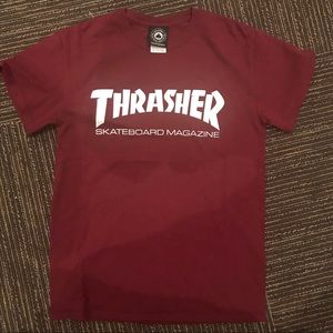 Maroon thrasher magazine t shirt size small
